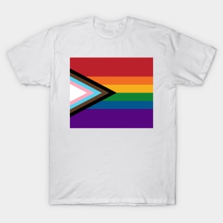 Seamless Repeating Progressive Rainbow Pride Flag Pattern T-Shirt